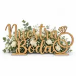 Letrero decorativo “Nuestra Boda” en MDF – 60 cm